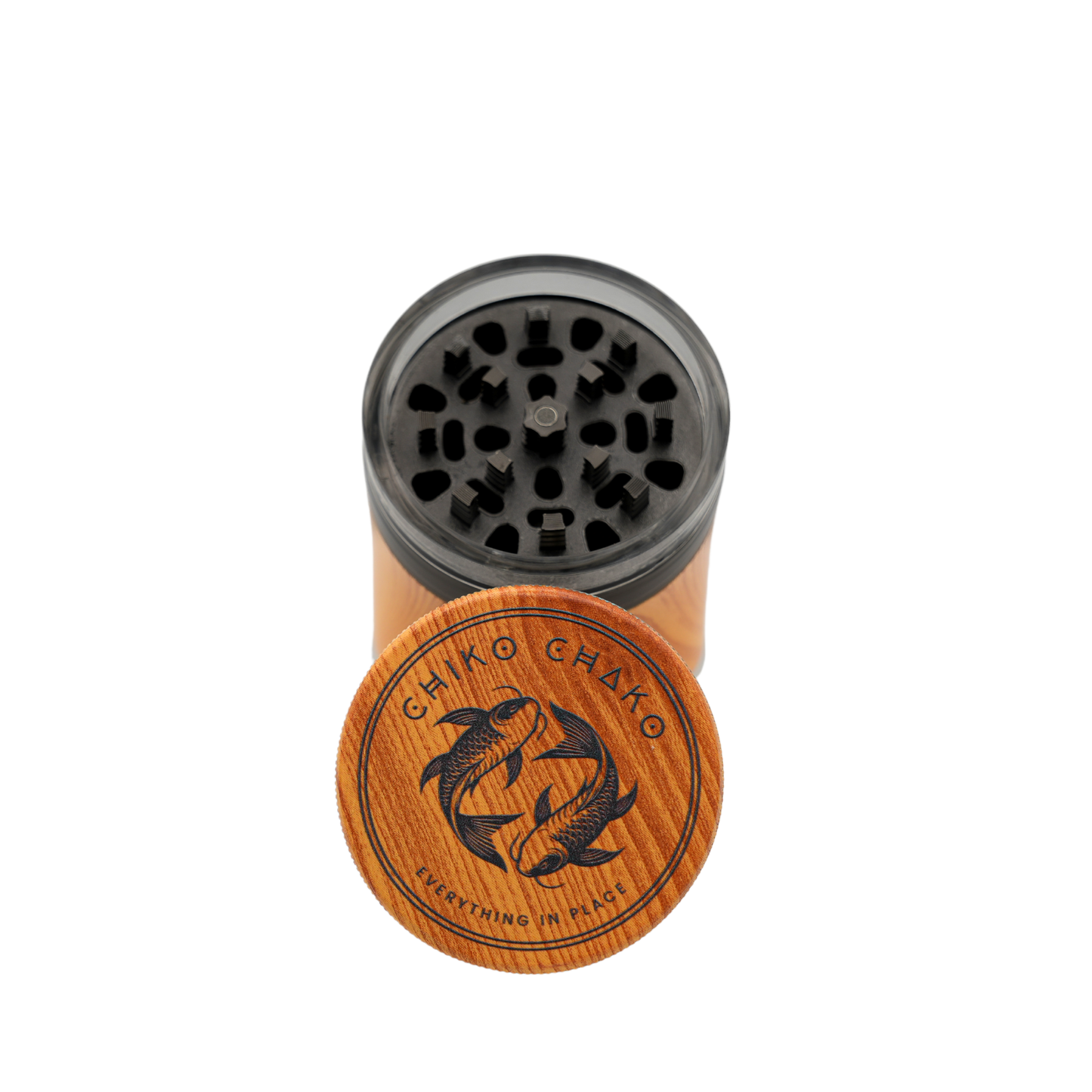Chiko Chako® Comfort Crush Grinder | 4-teilig | Holzoptik | (Birke)