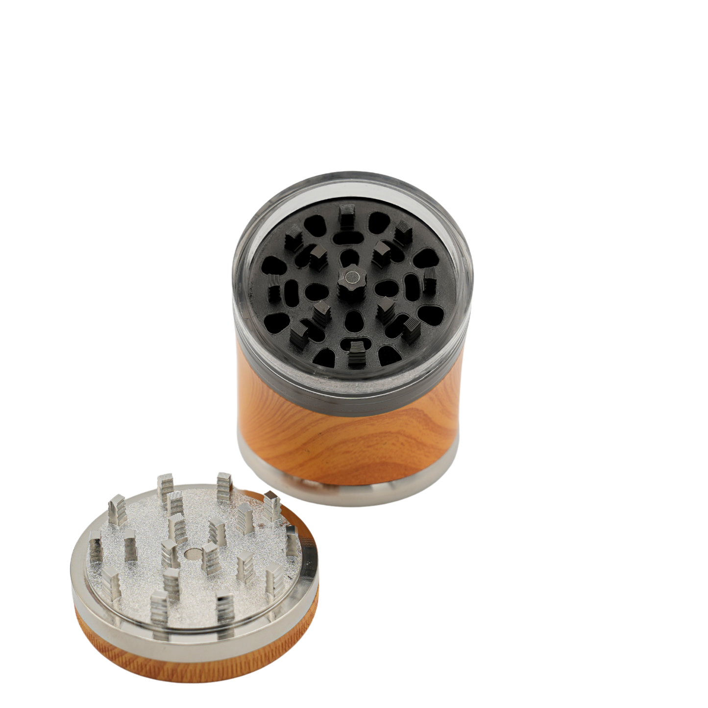 Chiko Chako® Comfort Crush Grinder | 4-teilig | Holzoptik | (Birke)